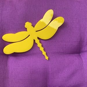 Artisan made large dragonfly pin brooch